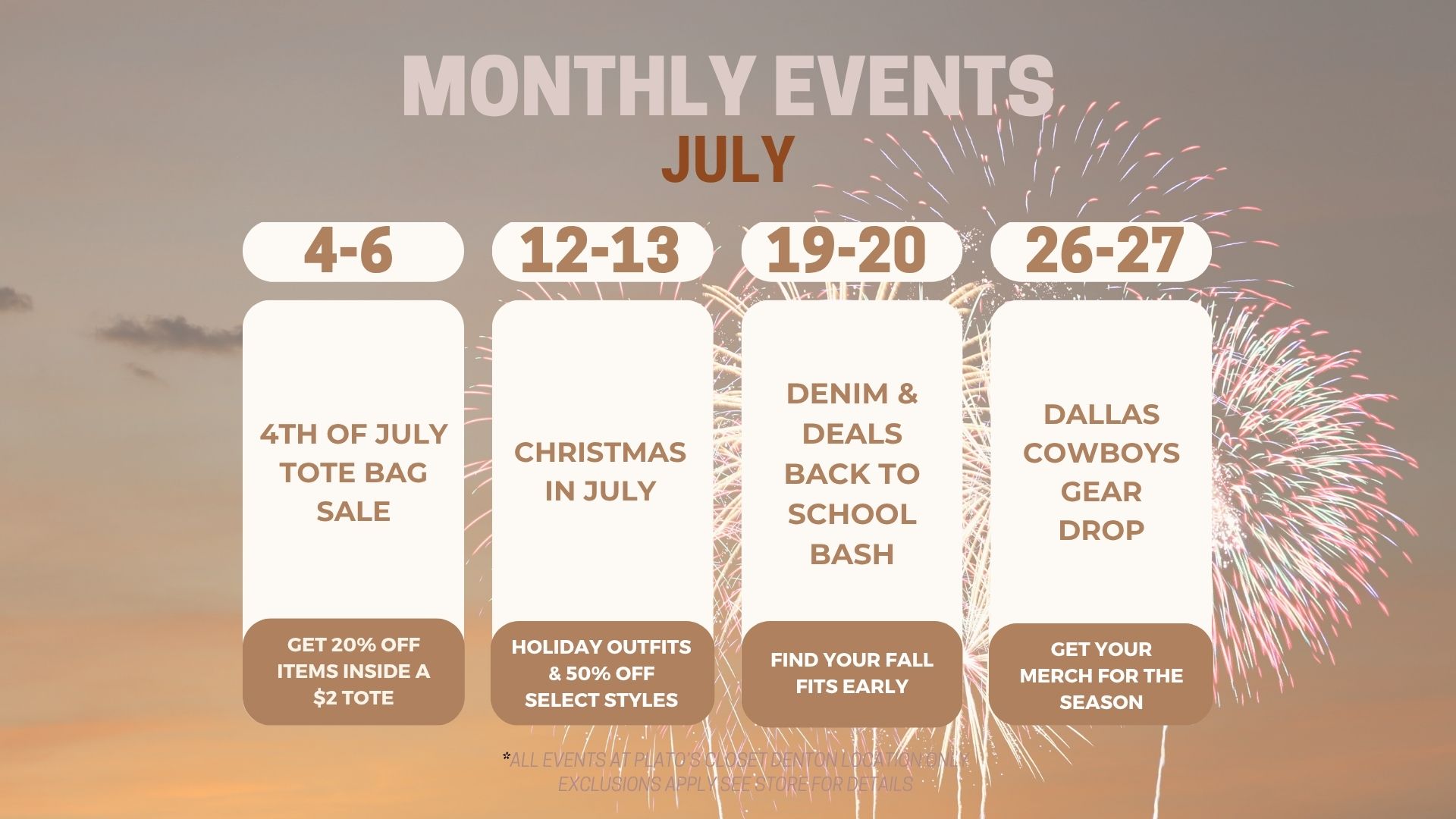 Here's What's Coming Up!